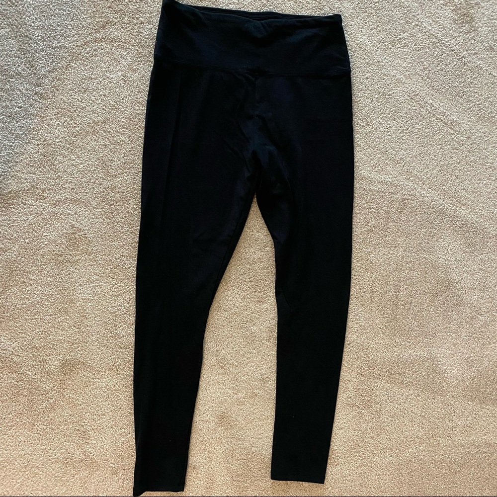 cotton black high waisted leggings